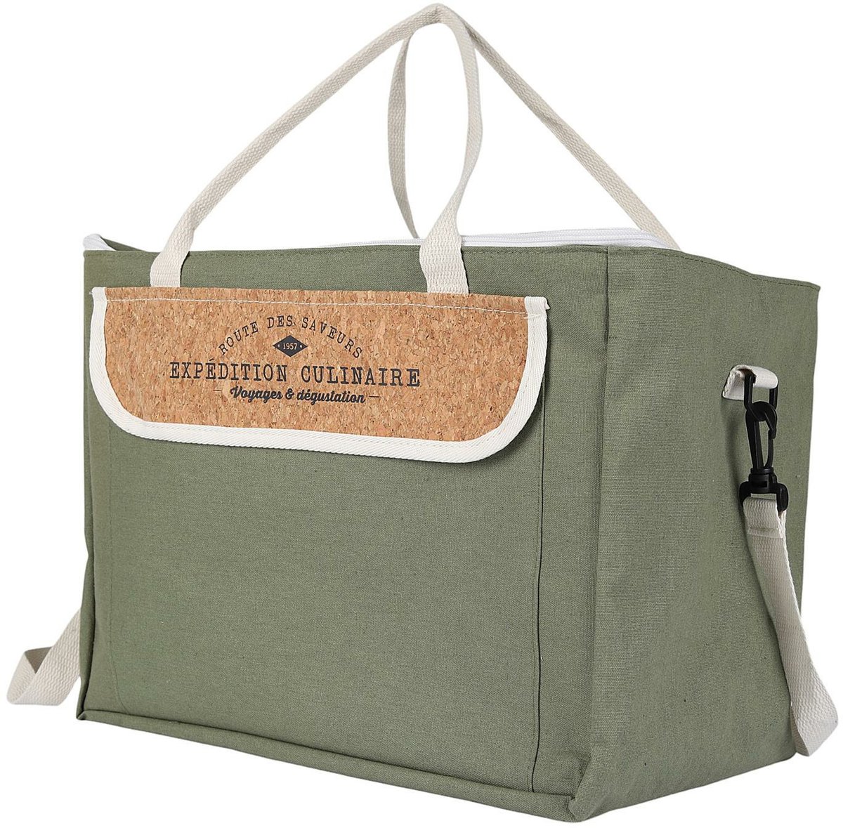 Cook Concept Koeltas Miami - voor lunch en drankjes - 18 liter inhoud - 41 x 24 x 30 cm - Draagband - groen