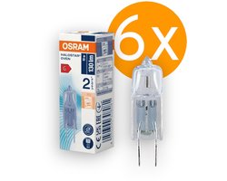 6 stuks | Osram Halostar Oven 300ºC G4 12V 10W Helder 64418 Halogeen steeklamp Halogeen lamp | G4 | Dimbaar | Extra Warm Wit | 10 watt | 2.000 Branduren