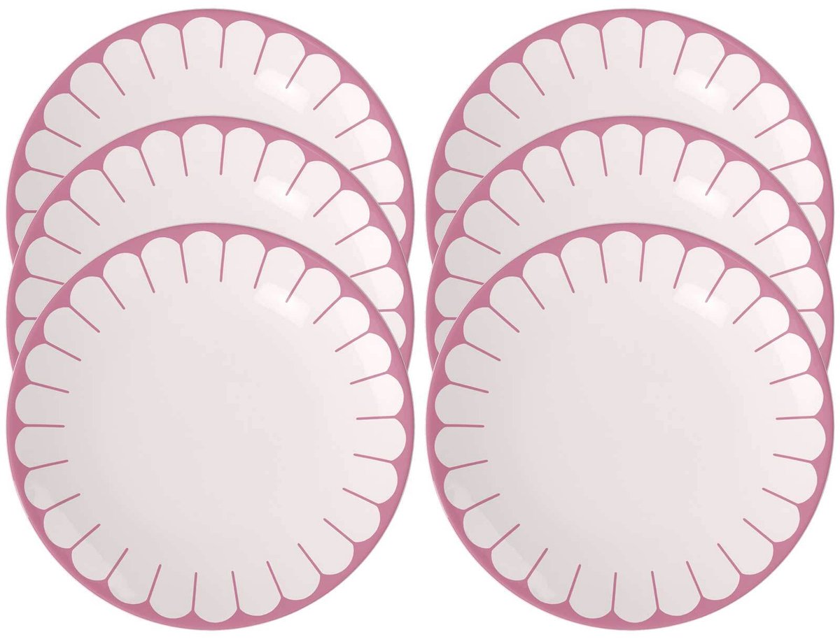Speiseteller Fleur Couleur ø 26,6 cm Set van 6