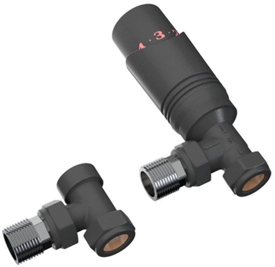 Foto: Fugaflow eccelente acces universele radiator aansluitset haaks mat zwart