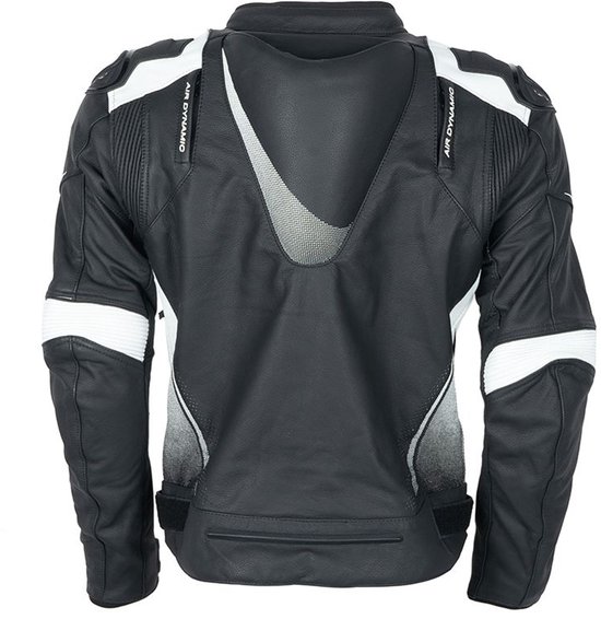 Veste de moto RANDY R Homme Été Zwart/ Wit L Homologuée CE par MOTOBLOUZ