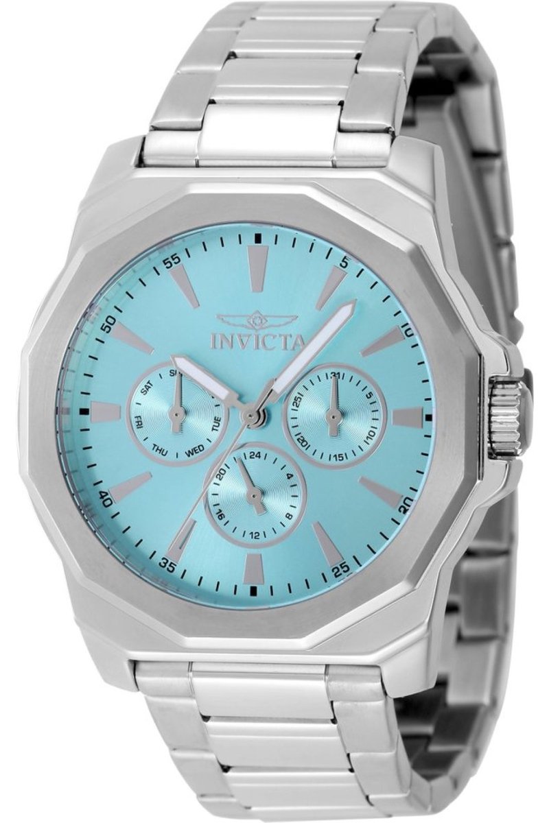 Invicta Speedway 48913 Heren Horloge - Waterdicht - Analoog - Quartz Uurwerk - Roestvrij Staal met blauwe Wijzerplaat - 42mm