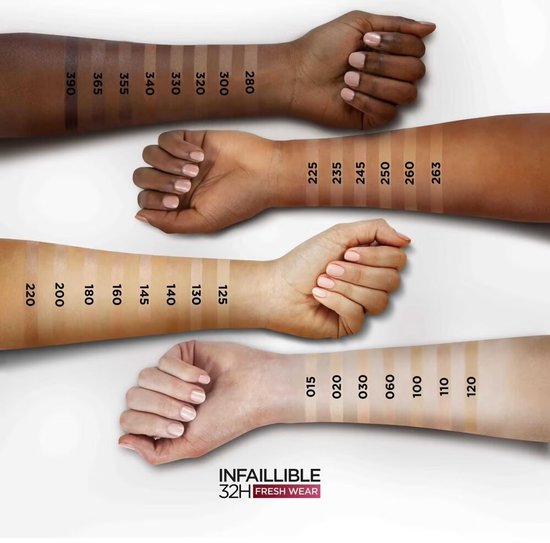 L’Oréal Paris Infaillible 32HR Fresh Wear Foundation - 220 - Langhoudende Foundation met SPF 25 en Vitamine C - 30ML
