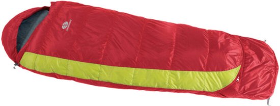SirJoseph donzen mummyslaapzak voor kinderen Kiki Down 125-145 - links 145 cm - Rood met Lime van SirJoseph — afbeelding 3