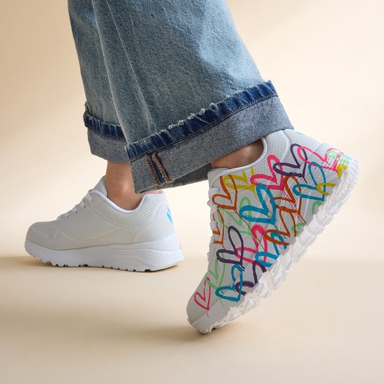 Skechers X JGoldcrown Uno Lite Sneakers wit - Dames - Maat 39
