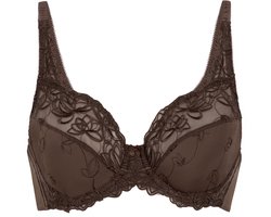 Hunkemöller Dames Lingerie Niet-voorgevormde beugel bh Diva - Bruin - maat C90