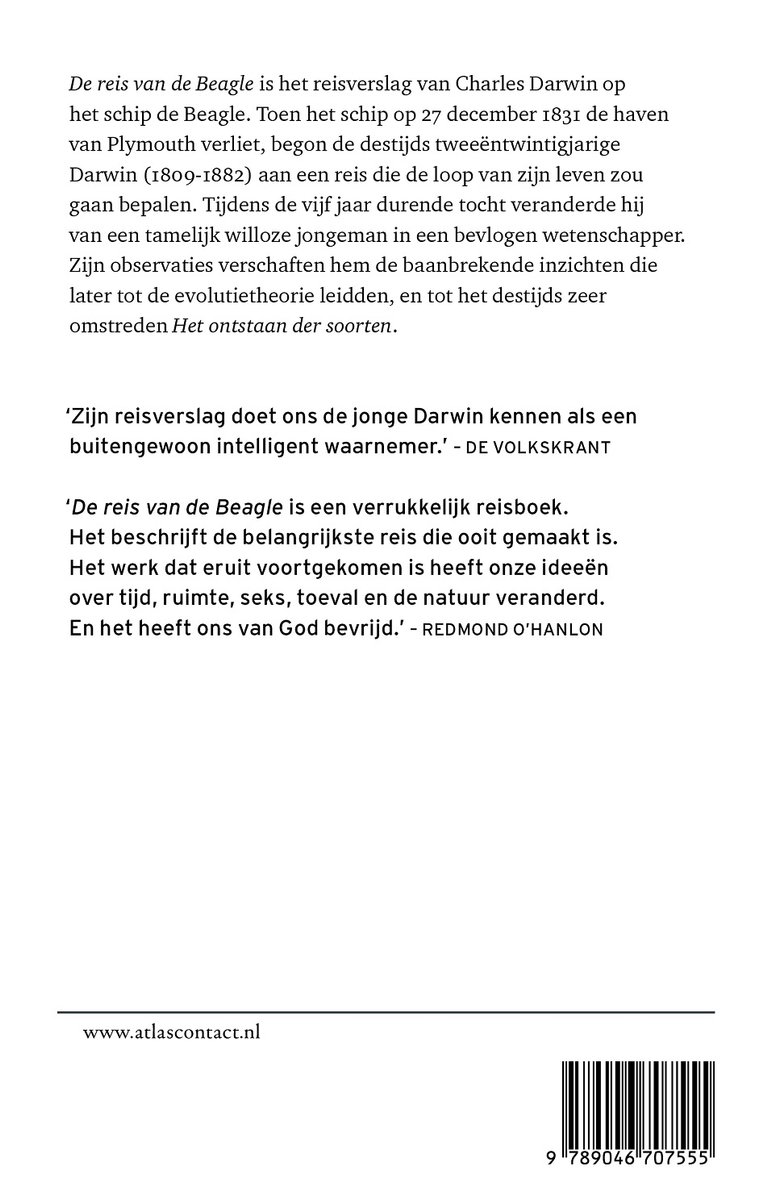 De reis van de Beagle - back cover