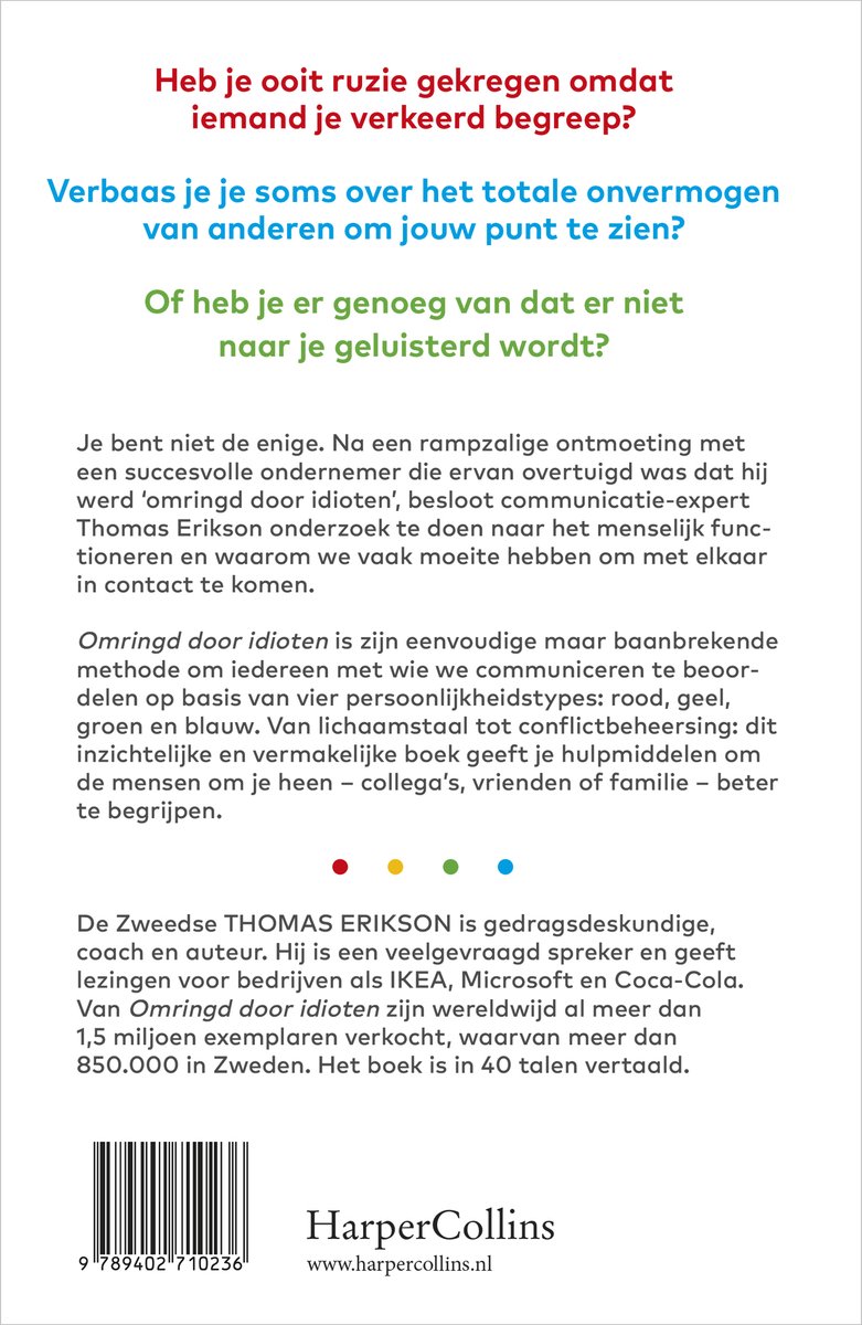 Omringd door idioten - back cover