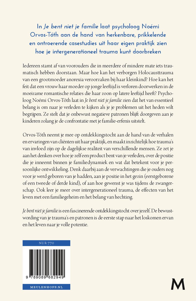 Je bent niet je familie - back cover