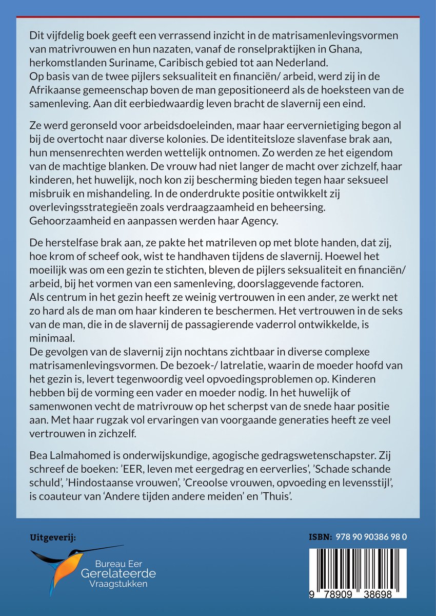 Matrivrouwen - back cover