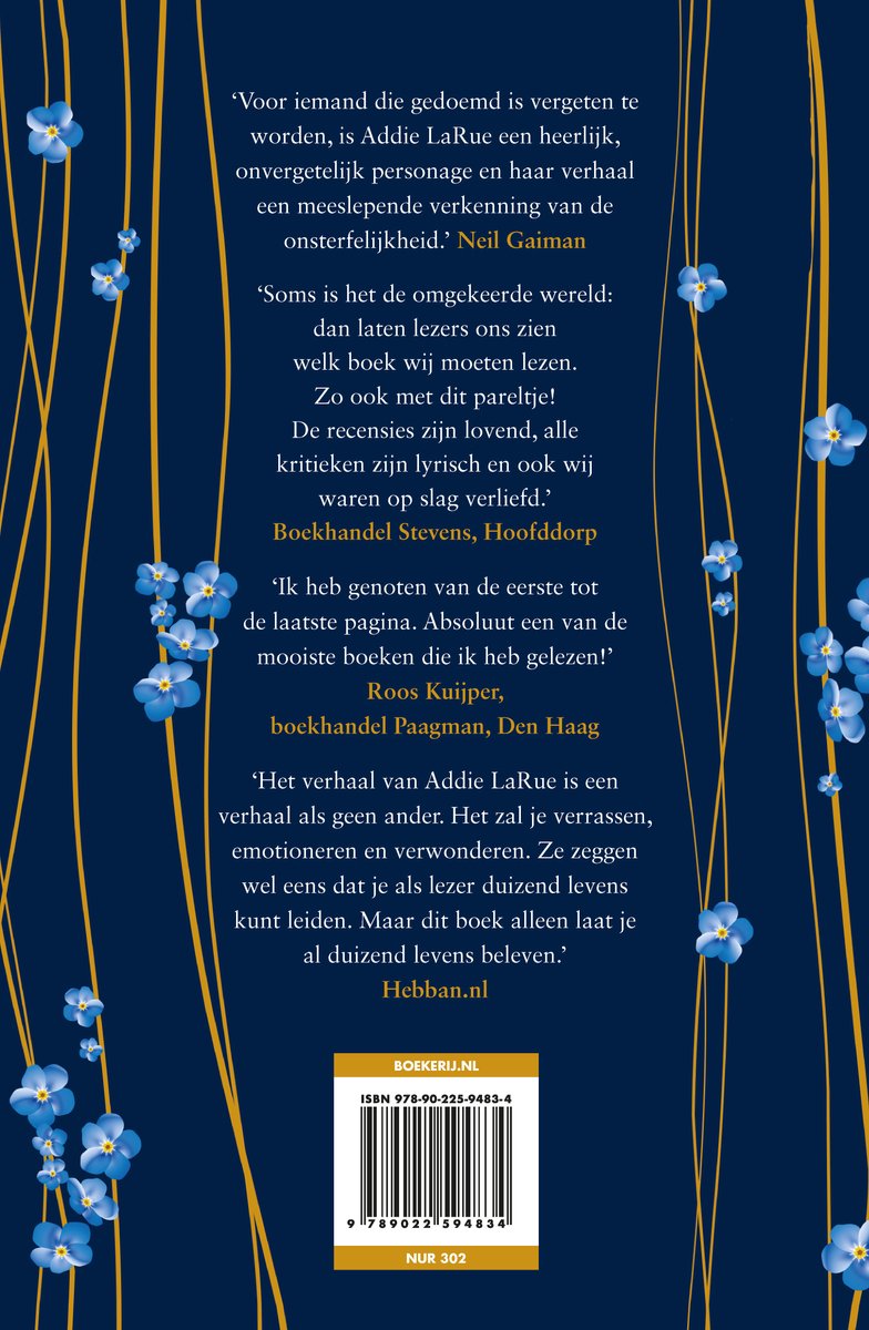Het onzichtbare leven van Addie LaRue - back cover