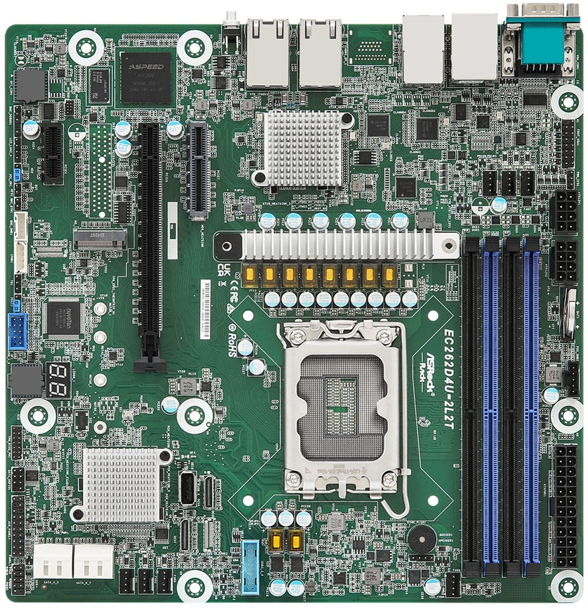 Asrock EC262D4U-2L2T moederbord Intel C262 LGA 1700 micro ATX