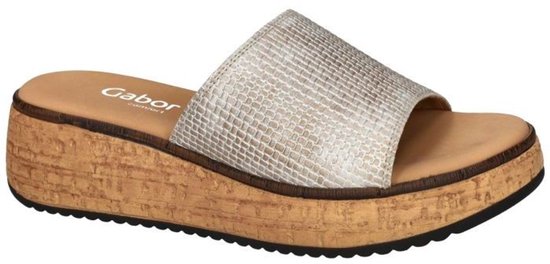 Gabor Mules en textile à talon plat Bleu - Chaussures Mules Femme 99,00