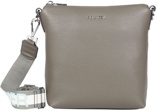 Bogner Cuir Sac à épaule bandoulière Andermatt Flavia Shoulderbag Falcon Taupe