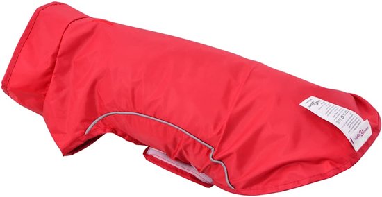 vidaXL - Hondenregenjas - met - reflecterende - strips - polyester - rood - XS