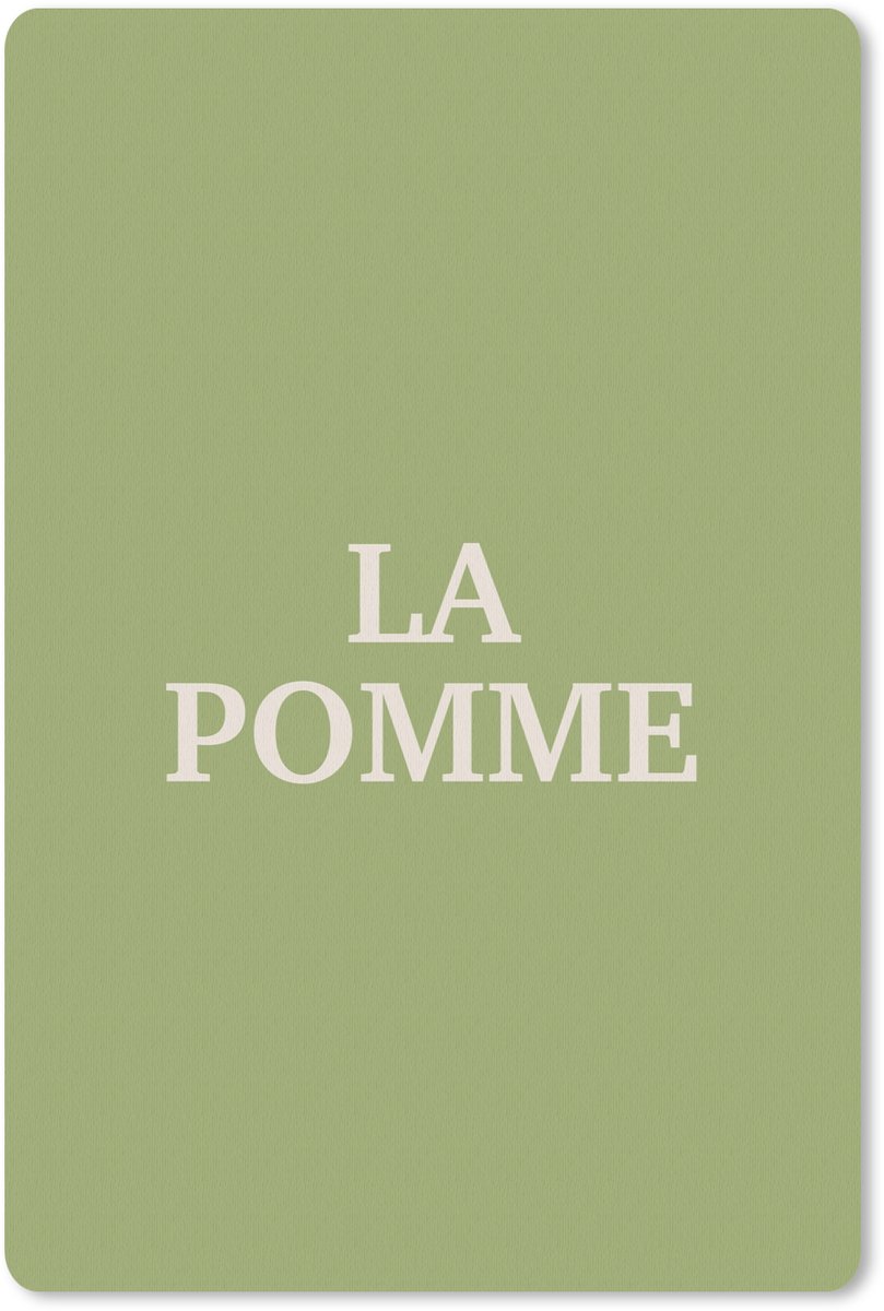 Muismat 18x27 cm - Mousepad Appel - Groen - Minimalistisch - Muismatten