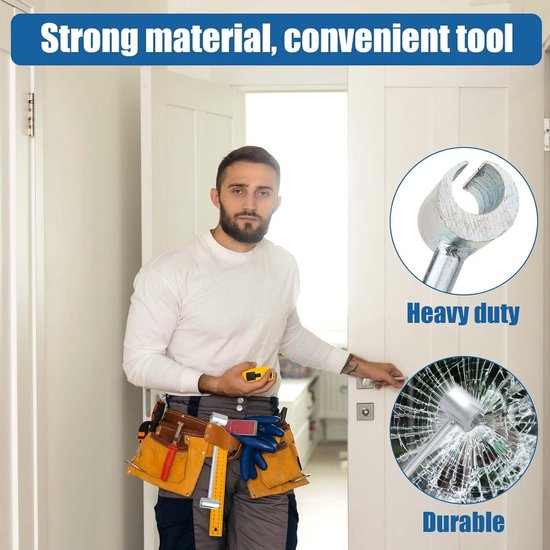 SUPAWAY Scharnierspalt Einstellschlüssel Set, 4 In 1 Scharnier Einstellwerkzeug Schraubenschl%c3%bcssel Kohlenstoffstahl Scharnierbieger