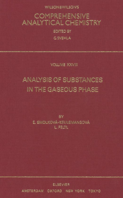 Analysis of Substances in the Gaseous Phase - cover