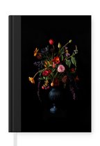 Notitieboek - Schrijfboek - Bloemen - Bessen - Klassiek - Notitieboekje klein - A5 formaat - Schrijfblok