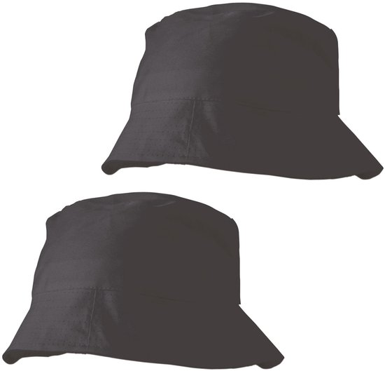 Chapeaux de soleil Trendoz Festival pour adultes - 10x - noir - 100% coton