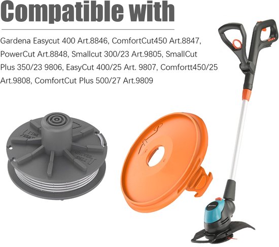 Trimmerspoel voor Gardena Easycut 400, ComfortCut450 grastrimmer van Merkloos	 — afbeelding 4