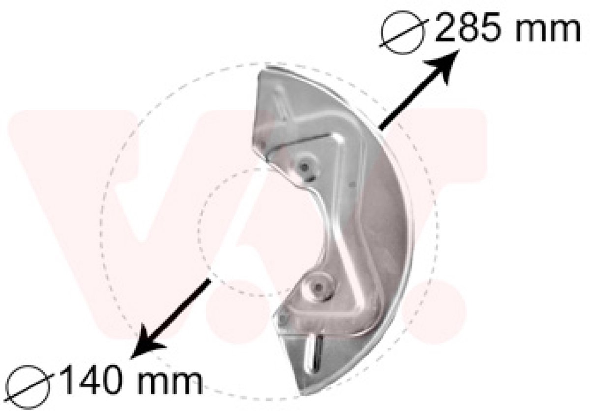 Van Wezel - REMSCHIJF BESCHERMER VOOR SEAT CORDOBA 1993-1996 357615311A