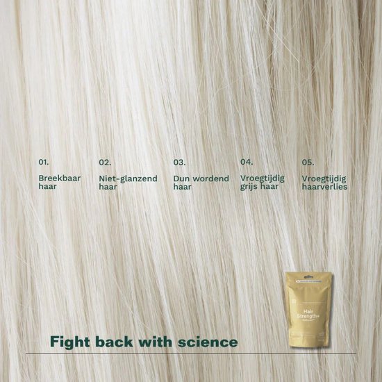Insentials - Hair Strength+ - Complete formule tegen haaruitval mannen en vrouwen - Follicure™ - Zuivere Serenoa Repens - Biotine - Zink - Natuurlijke fytosterolen - Behoud van bestaand haar - Vertraging kaal worden - Haaruitval na bevalling