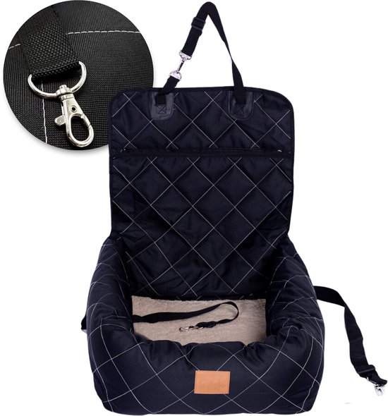 Dogs&Co® Luxe Hondenmand voor Auto ' s - 60×50×18cm - Autostoel hond - Hondenmand auto - Hondenkussen - Hondenbed - hondenmanden