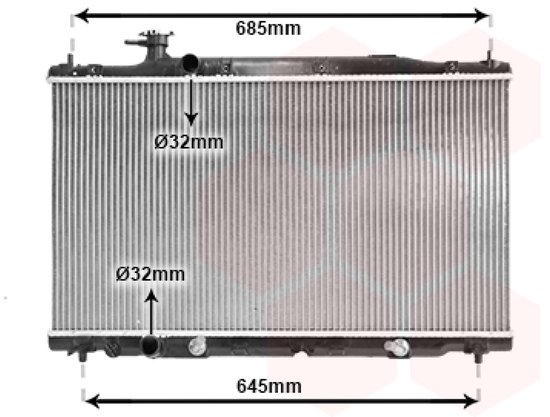 Motorkühler Wasserkühler VAN WEZEL 37002252 für OPEL F70 CC T98 ASTRA ZAFIRA DTI 5410909154622