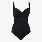 Maillot de bain préformé femme Osaga broderie noir - Taille XXL