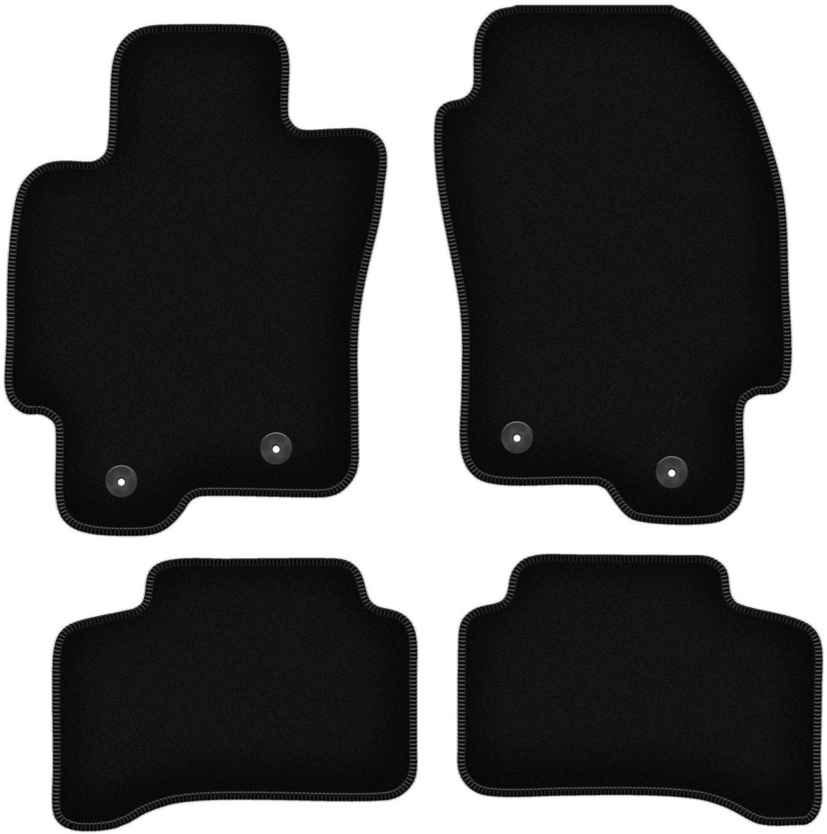BASIC zwarte veloursmatten voor: Jaguar X-Type stationwagen, sedan (2001-2009)
