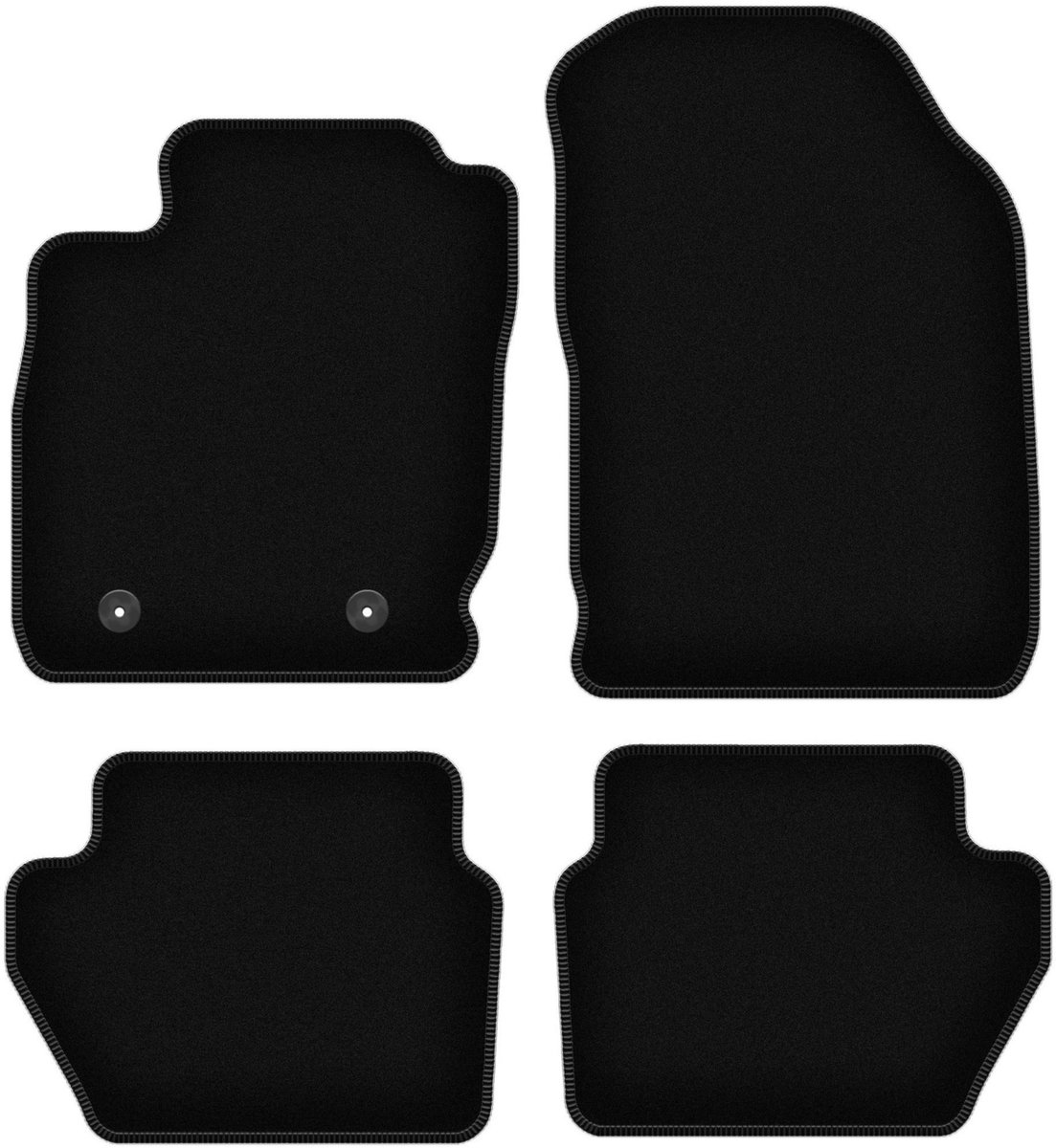 BASIC zwarte veloursmatten voor: Ford EcoSport MK2 FL crossover (2017-)