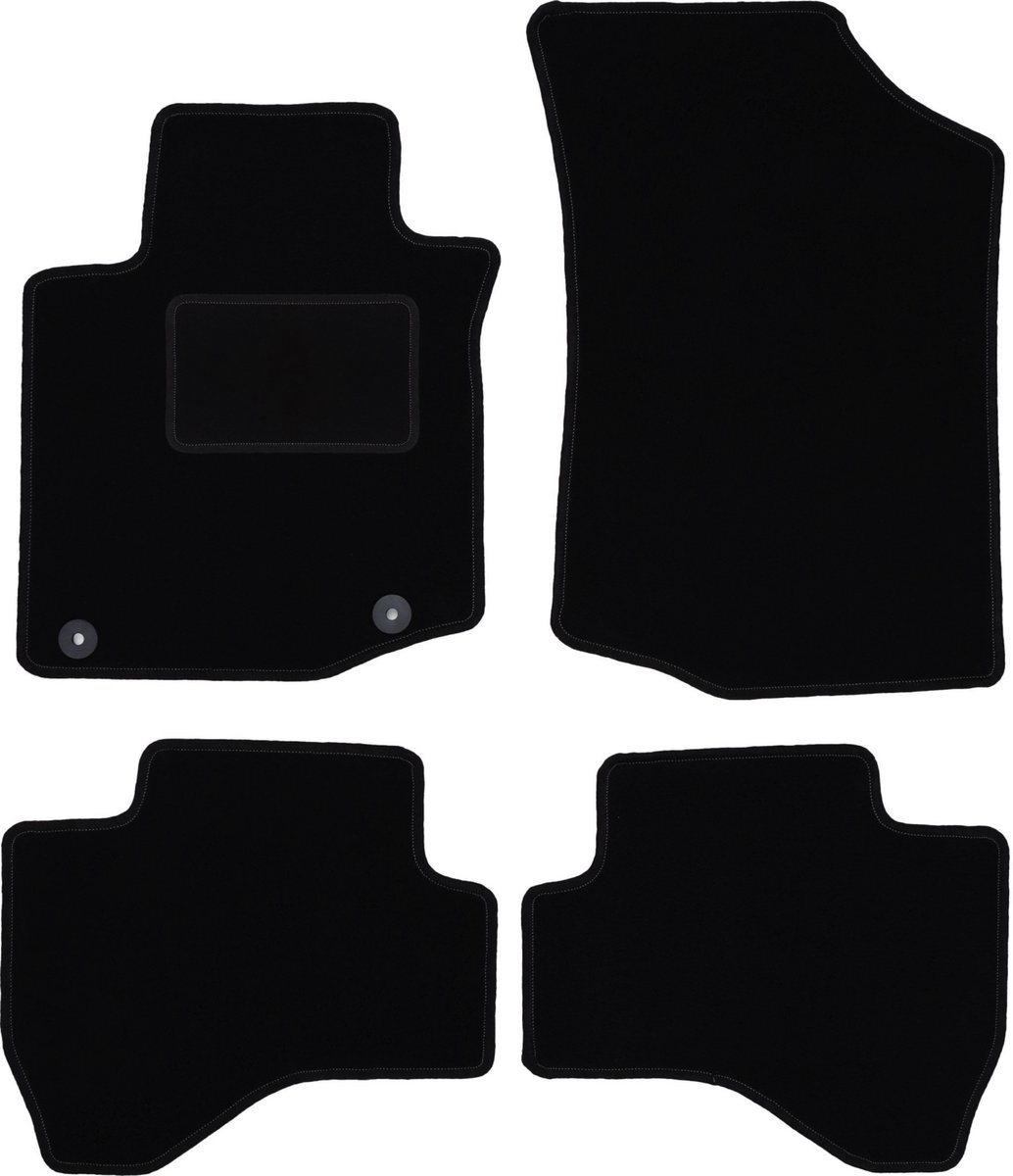 Zwarte veloursmatten voor: Peugeot 107 hatchback (2005-2014)