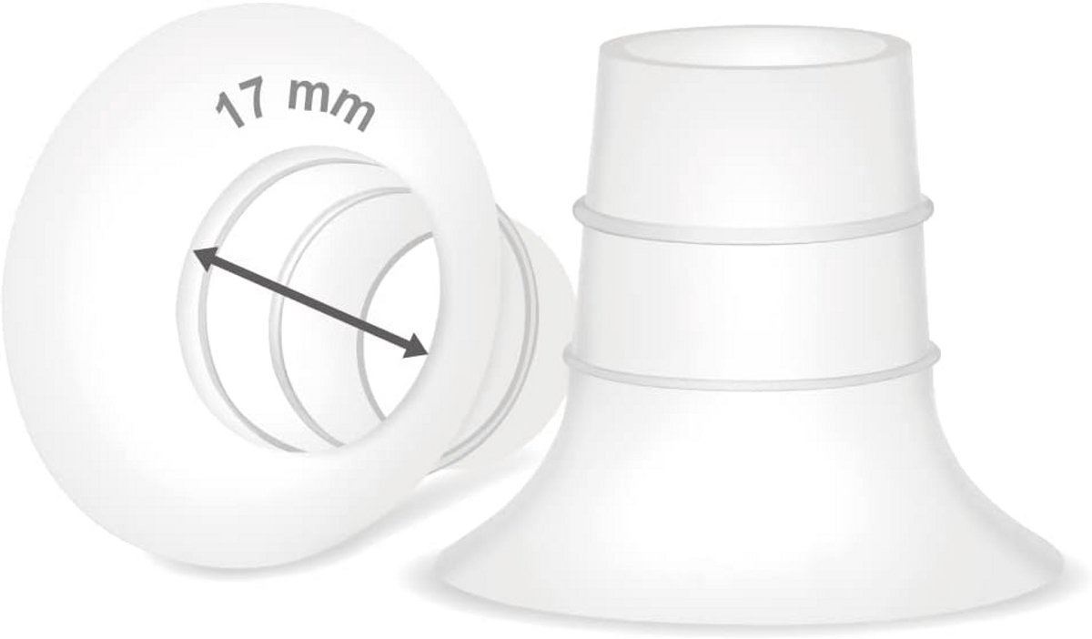 Image of 17 mm flensinzet voor Elvie en Medela borstkolven – Vervangende insert voor handfree gebruik