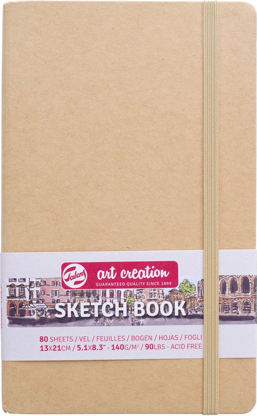 Schetsboek Talens Art Creation kraft 13x21cm 140gr 80vel
