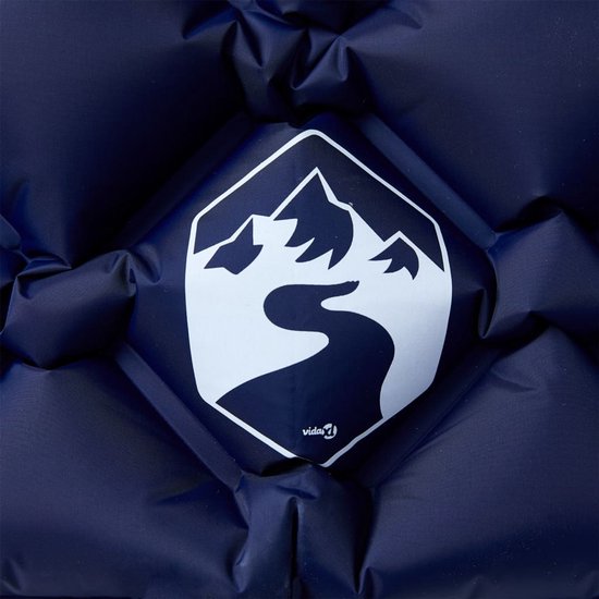 vidaXL - Kampeermatras - met - kussen - opblaasbaar - 1-persoons - marineblauw van Merkloos — afbeelding 5