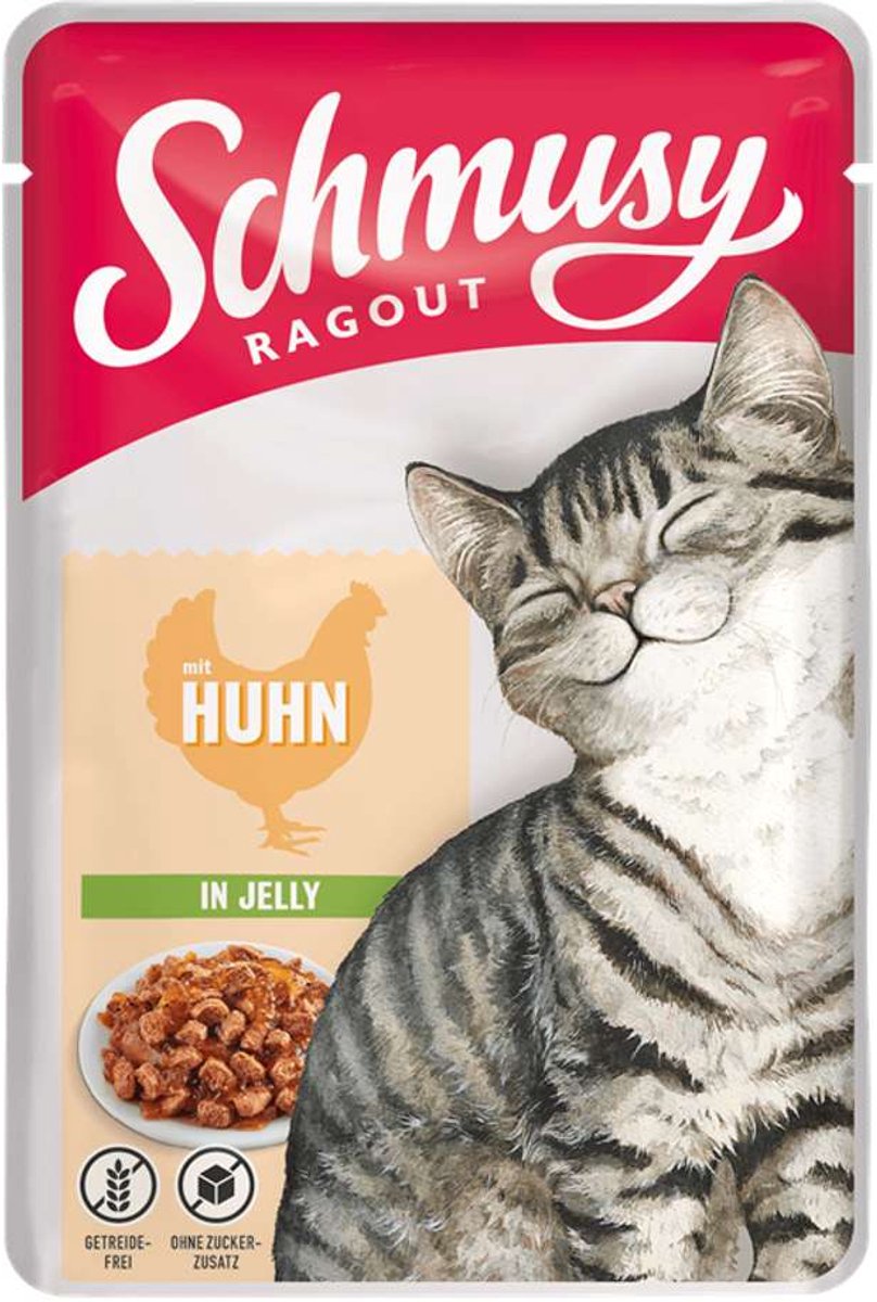 Schmusy Schmusy - Ragoutzak 22x100g - Kip in gelei