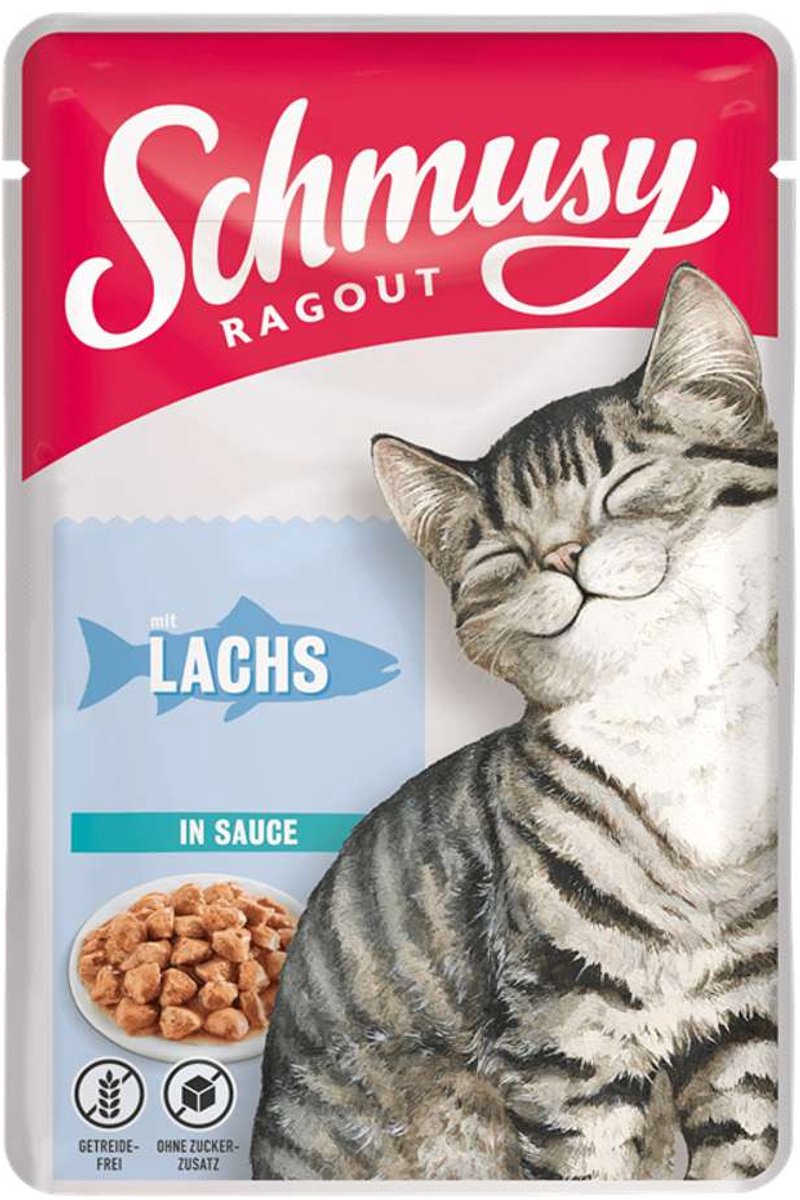 Schmusy Schmusy - Ragoutzakje 22x100g - Zalm in saus