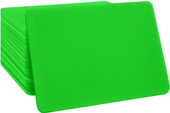 Pièces vierges rectangulaires CombiCraft 85x55mm vertes - par 100 pièces