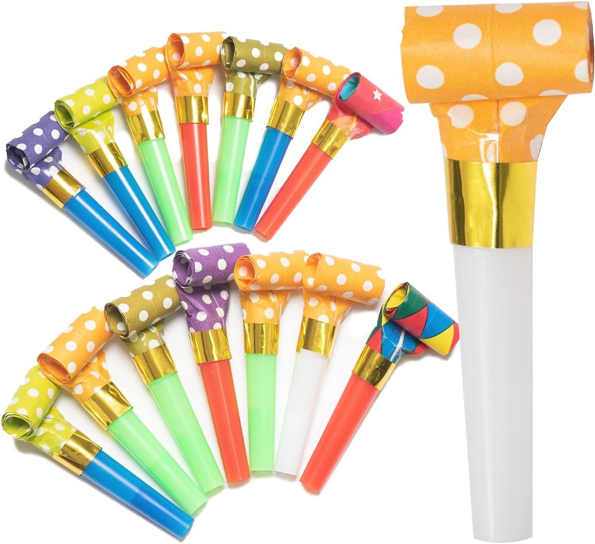 Feestelijke Noisemakers - 25 Stuks voor Kinderverjaardag en Feestjes