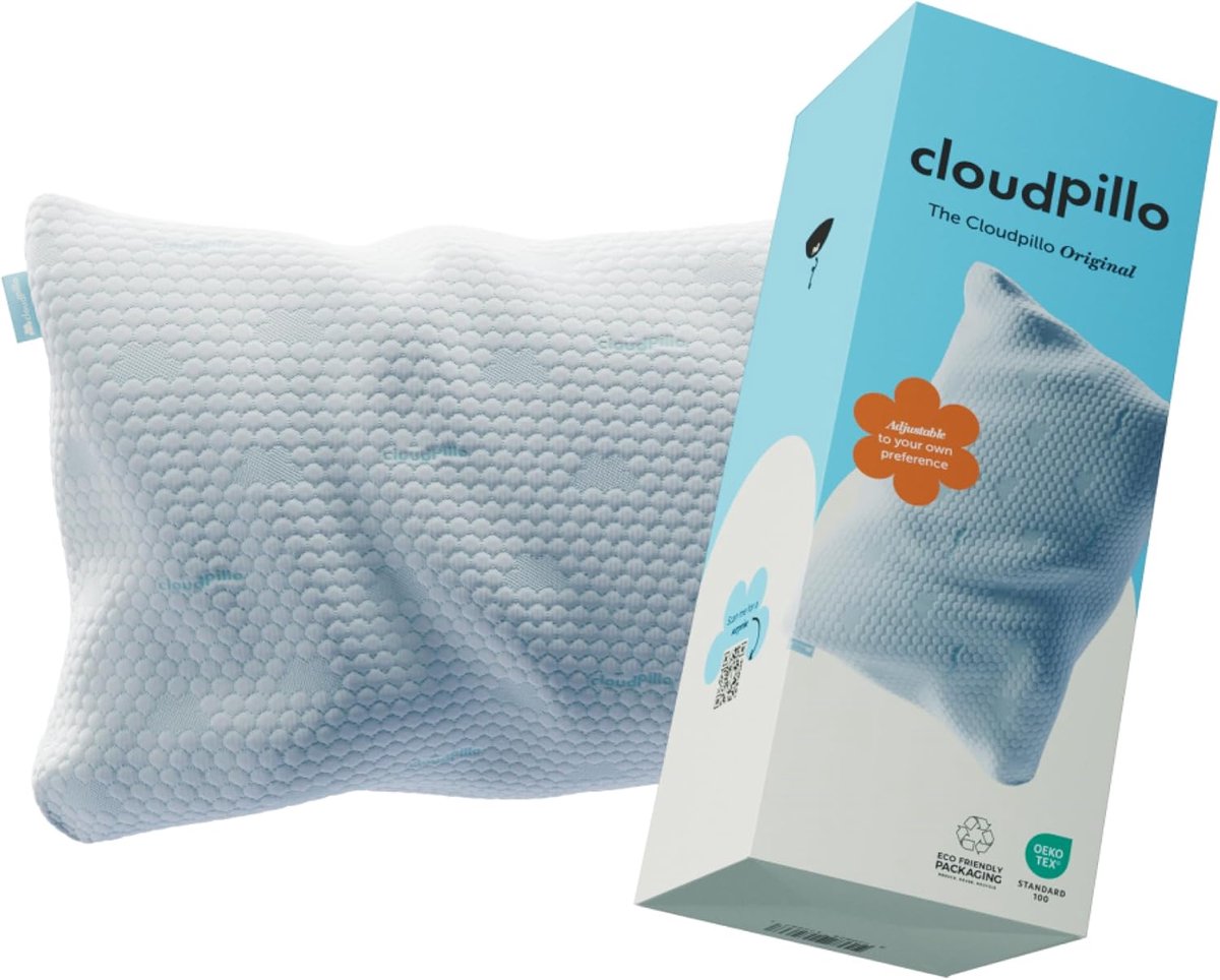 Ergonomisch Traagschuim Kussen 50x70cm - Verstelbare Hoogte - Hypoallergene Bedkussen - Ideaal voor Allergielijders - Koel en Warm