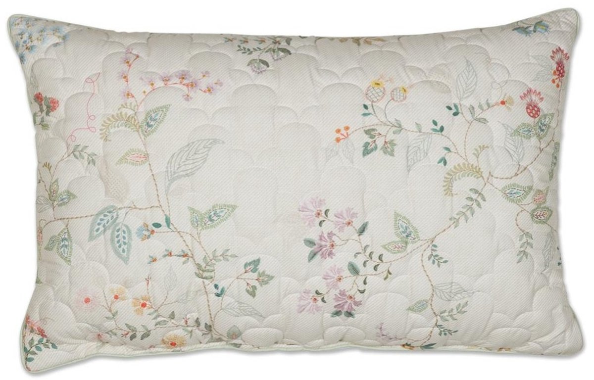Pip Studio Sierkussen Pip Studio Kili Flower Quilted Cushion - Wit