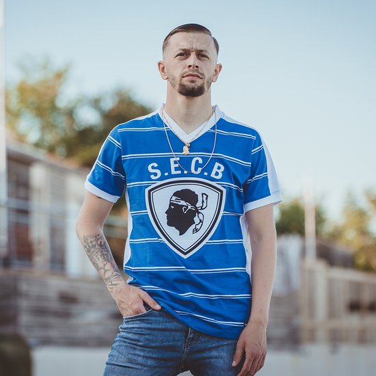 COPA - SC Bastia 1981-82 Maillot Rétro Voetbal - XL - Blue