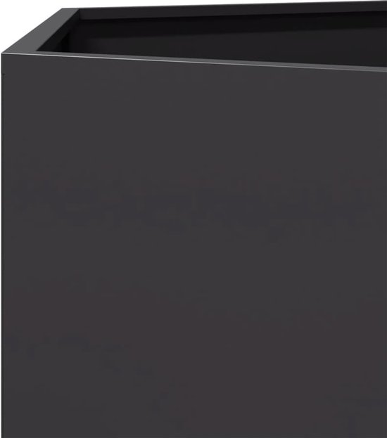 The Living Store Jardinière hexagonale 138x120x45 cm acier noir - Pot de fleurs - Jardinière - Décoration de jardin - Jardinière en métal - Jardinière hexagonale