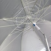 Bol.com Grote strandparasol 200 cm winddicht tot 35 km/u aluminium 8 + 8 glasvezelstangen gewicht 16 kg aanbieding