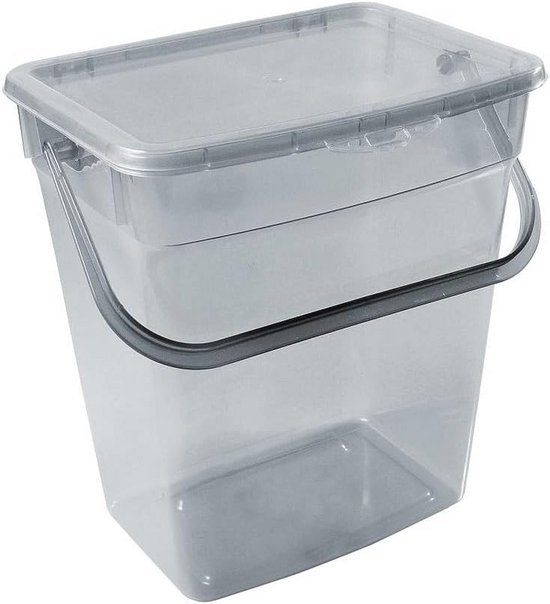 Wasmiddelopslag, 2,8 l opbergdoos met deksel, waspoedercontainer met luchtdicht deksel, opbergdozen kliksluitingen, waspoeder opbergdoos, voor kleding, garage