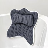 1 stuk Badkussen - Nekkussen Bad - Hoofdsteun Bad - Badkussen Voor In Bad - Kussen Bad - Bad Kussen - Badkuipkussen - Antislip Zuignappen - Grijs