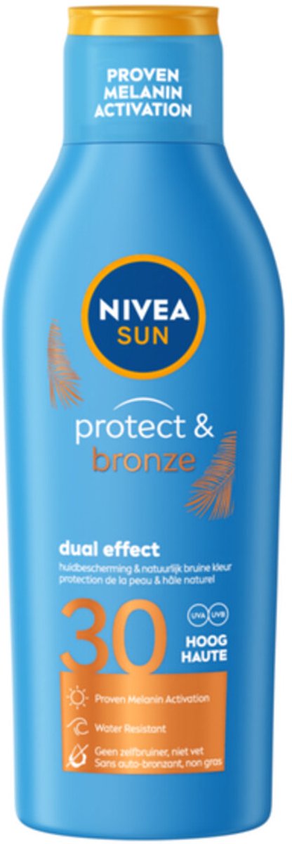 Goedkoopste 2x Nivea Sun Protect & Bronze Zonnemelk SPF 30 200 ml