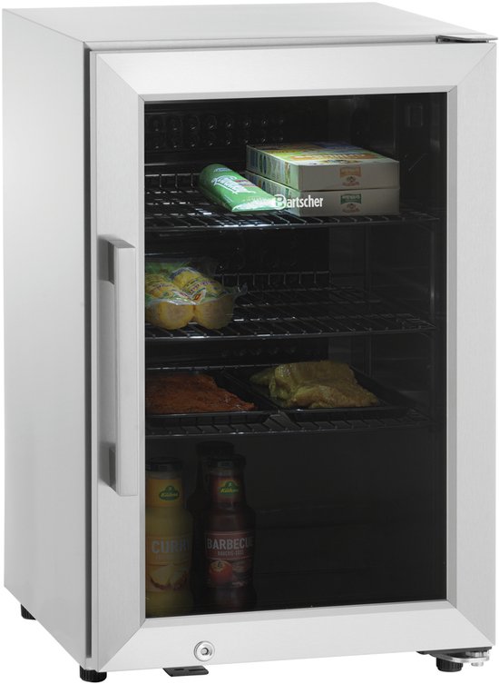 Bartscher Tafelmodel Koelkast - 63L - RVS - -1°C/+10°C - Statisch + Ventilator - 430x555x675mm - Horeca Koelkast