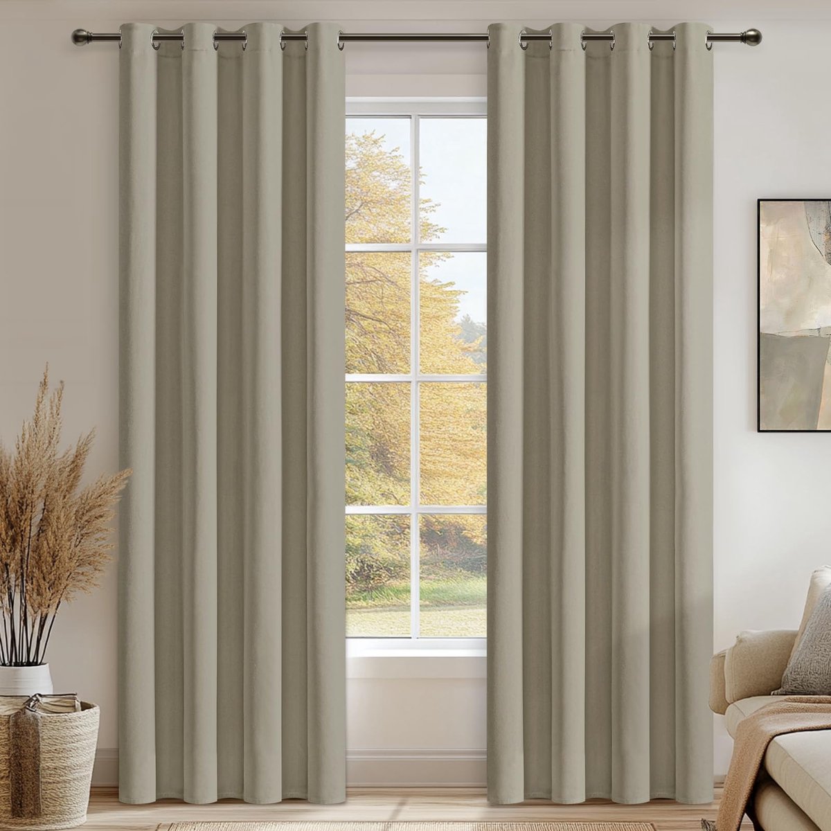 Unyqoos Gezellige en Functionele Verduisteringsgordijnen voor Optimale Privacy en Comfort beige